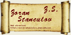 Zoran Stančulov vizit kartica